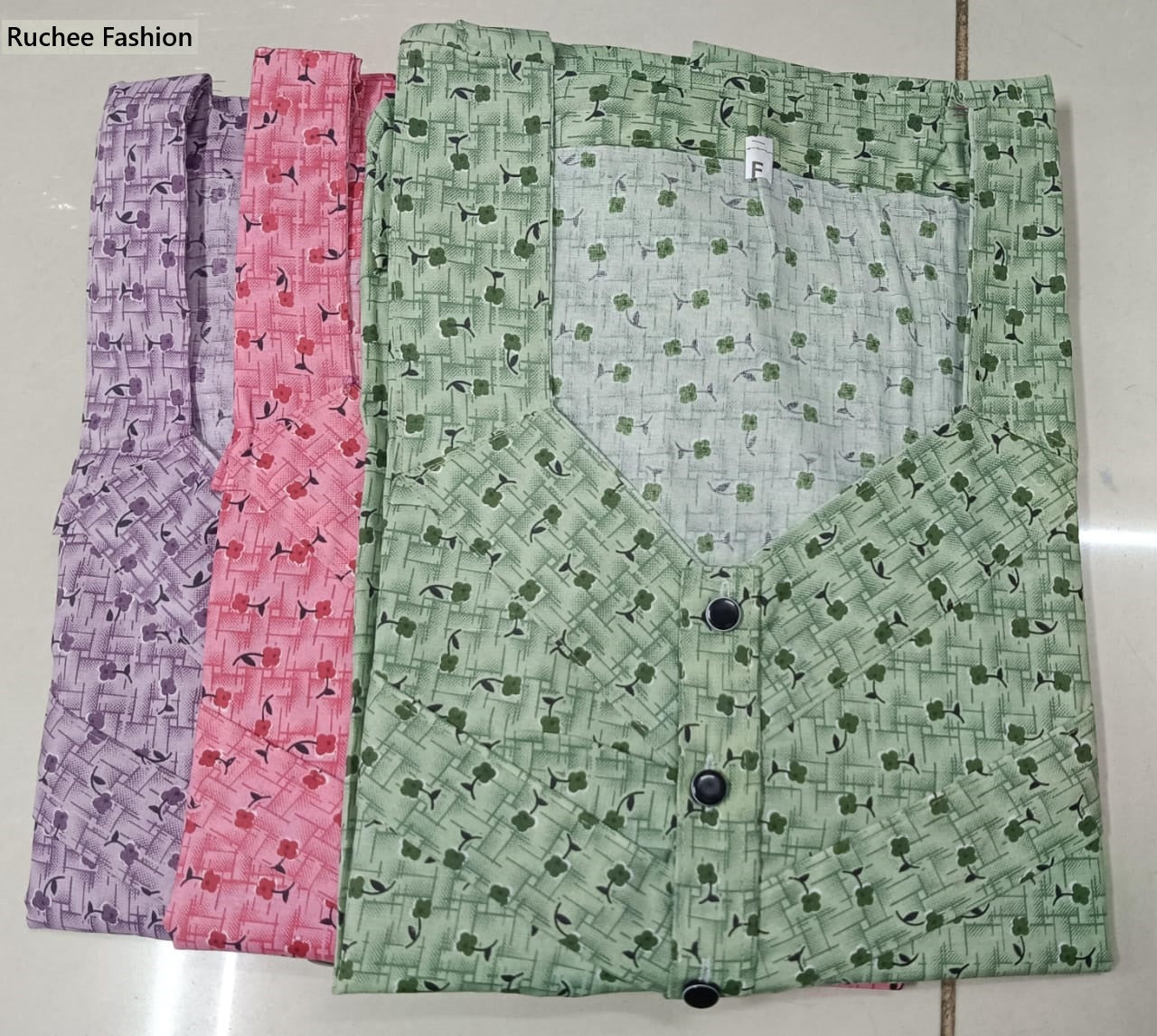 3 Buttons 1103 Ruchee Fashion Feeding Night Gown Wholesale