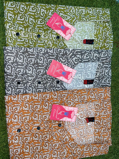 3 Buttons 271224 Diamond Queen Cotton Night Gowns Manufacturer Gujarat