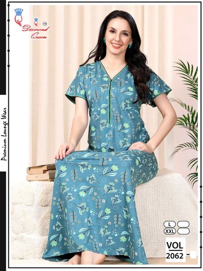 3 Buttons Vol 2062 Diamond Queen Sinker Night Gowns Supplier
