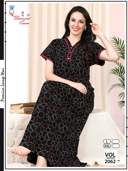 3 Buttons Vol 2062 Diamond Queen Sinker Night Gowns Supplier