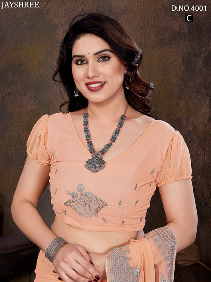 4001 Abcd Jayshree Georgette Sarees Wholesale