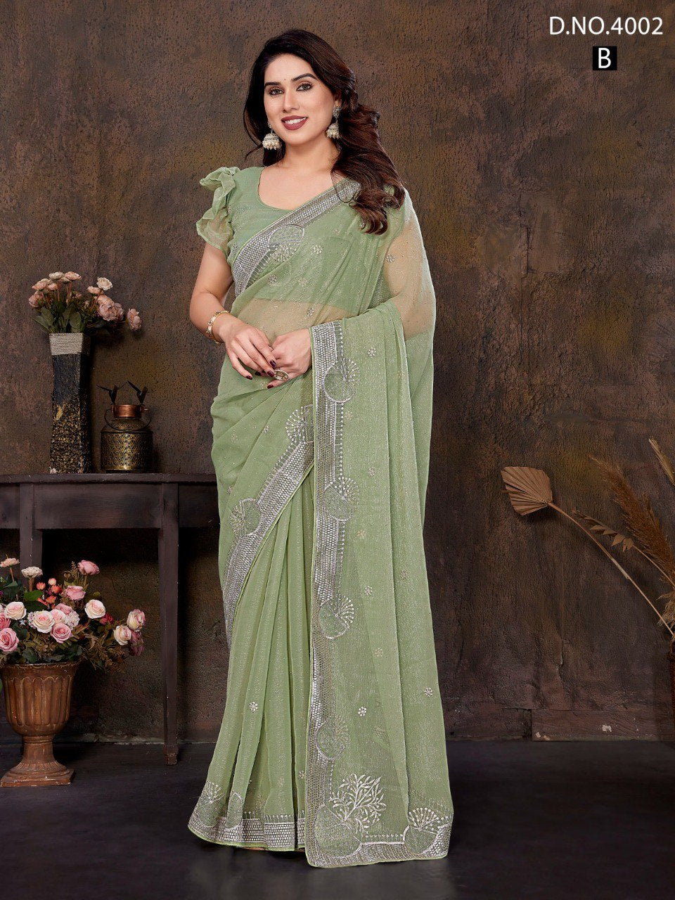 4002Abcd Jayshree Simmer Sarees Wholesale Price