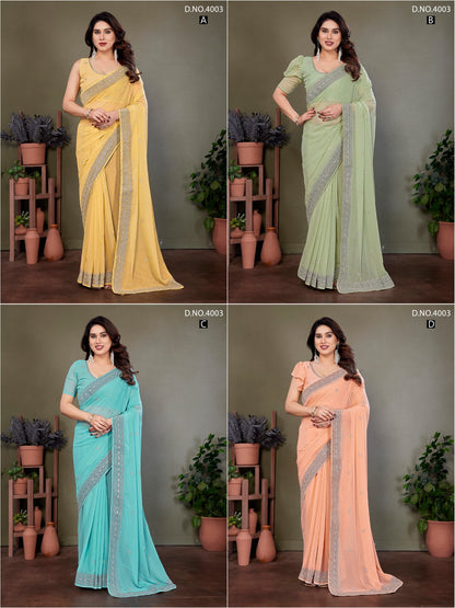 4003Abcd Jayshree Georgette Sarees Wholesale Price