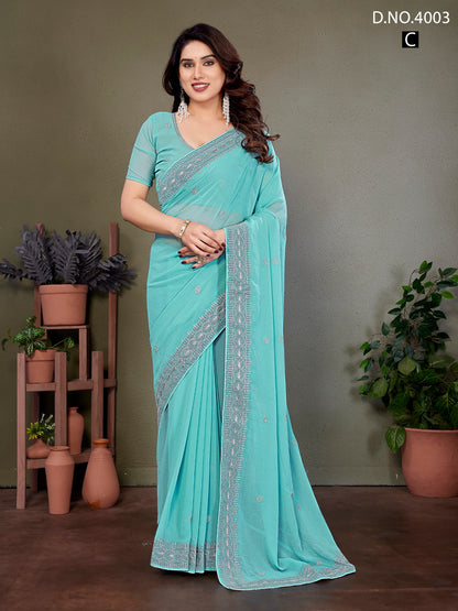 4003Abcd Jayshree Georgette Sarees Wholesale Price