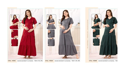 4005-4007 Faith Lady Rayon Feeding Night Gown Wholesale