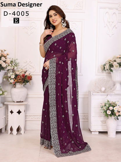4005Abcde Jayshree Georgette Sarees Wholesaler