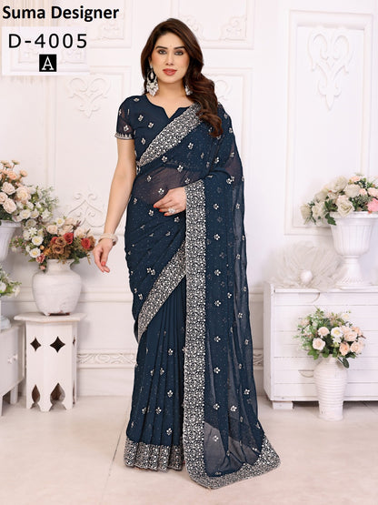 4005Abcde Jayshree Georgette Sarees Wholesaler