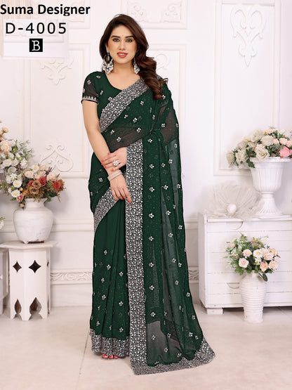 4005Abcde Jayshree Georgette Sarees Wholesaler