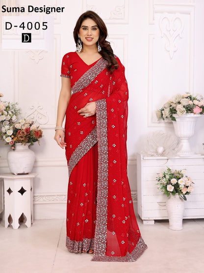 4005Abcde Jayshree Georgette Sarees Wholesaler