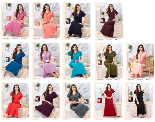 4011 Faith Lady Rayon Night Gowns Wholesale Price