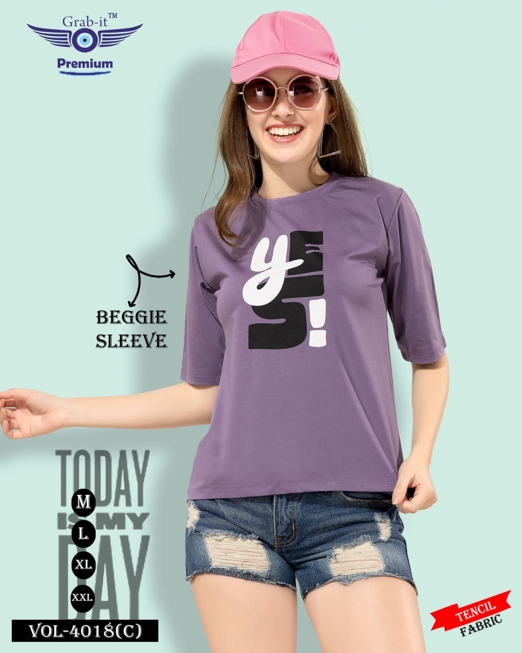 4018 C Grab It Imported Women Tshirt Supplier India