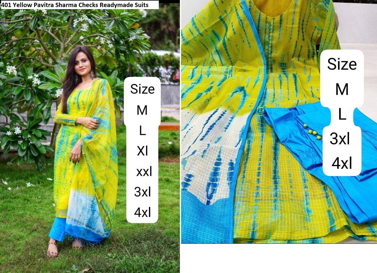401 Pavitra Sharma Russian Silk Readymade Pant Style Suits Supplier India