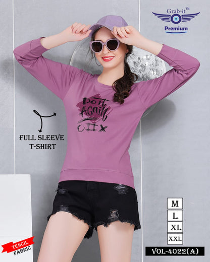 4022 A Grab It Tencil Women Tshirt Manufacturer India