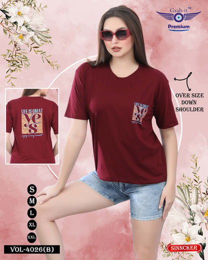 4026 B Grab It Sincker Women Tshirt Wholesale Price