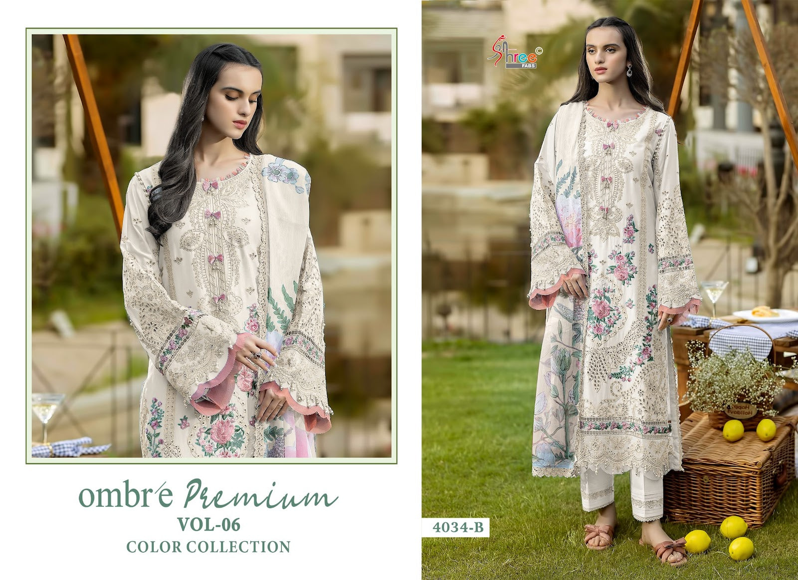 4034 Bcd Ombre Vol 6 Shree Fabs Cotton Pakistani Salwar Suits Exporter Gujarat