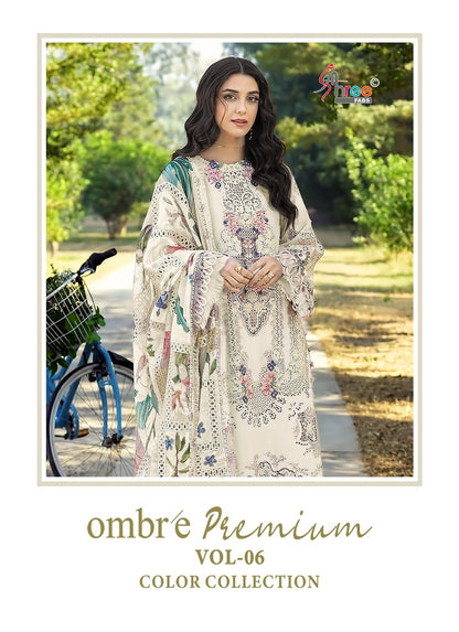 4195 Ijkl Ombre Premium Vol 6 Shree Fabs Cotton Pakistani Salwar Suits Wholesaler