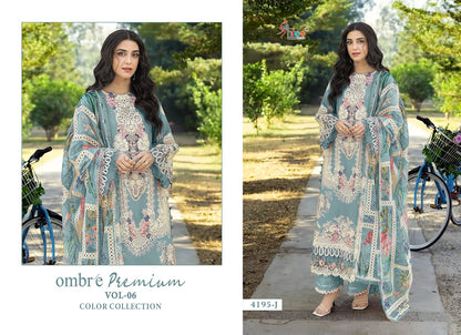 4195 Ijkl Ombre Premium Vol 6 Shree Fabs Cotton Pakistani Salwar Suits Wholesaler