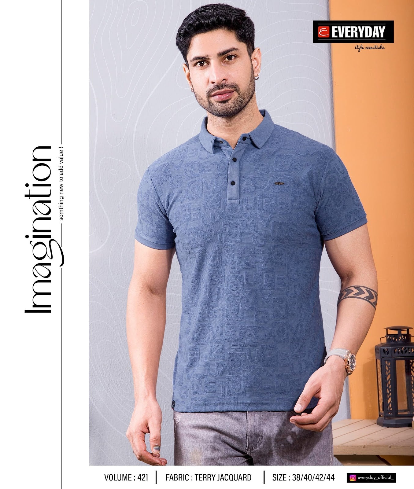 421 Everyday Jacquard Mens Tshirts Exporter Ahmedabad