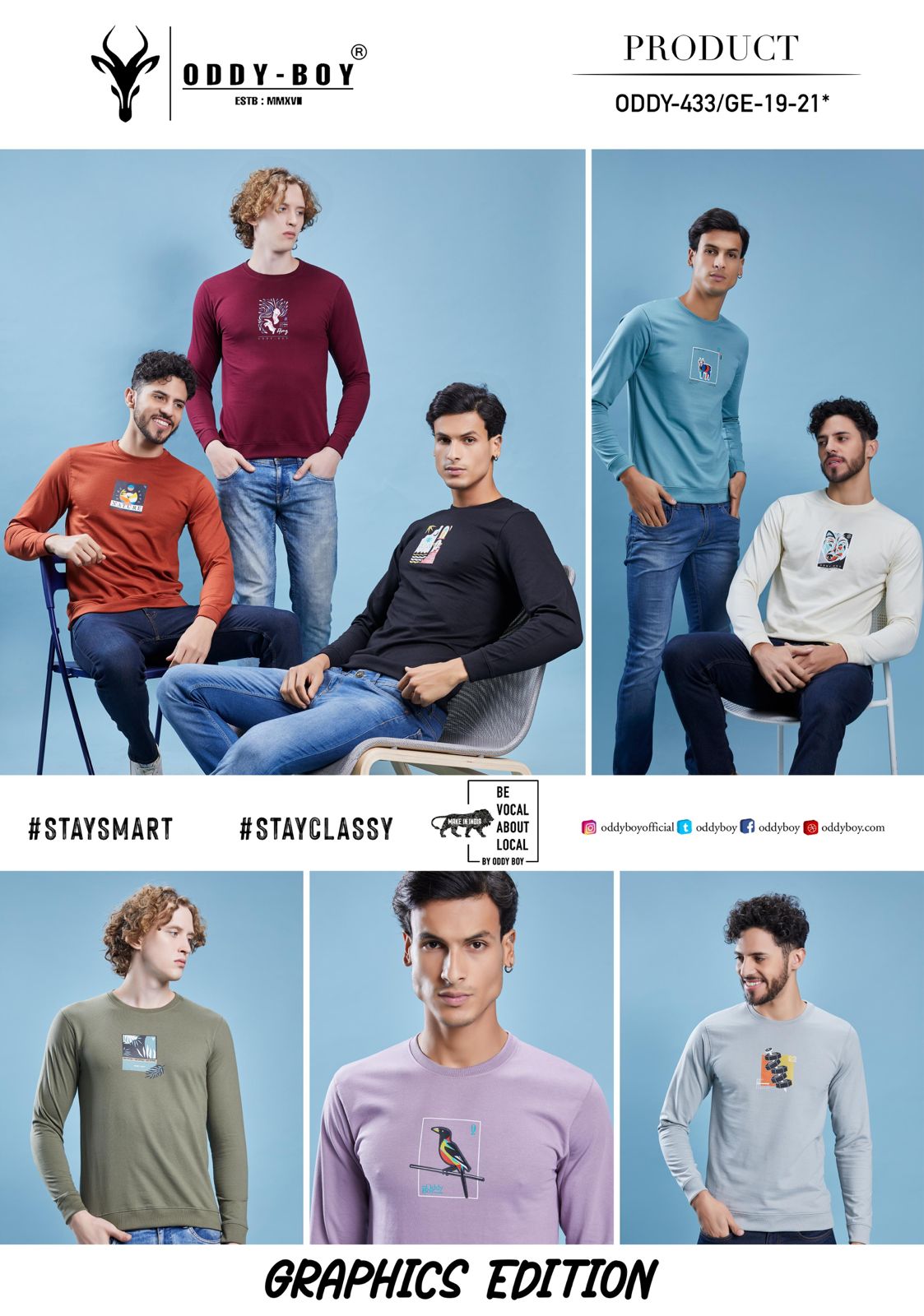 433 Oddy Boy Cotton Looper Mens Tshirts Manufacturer India