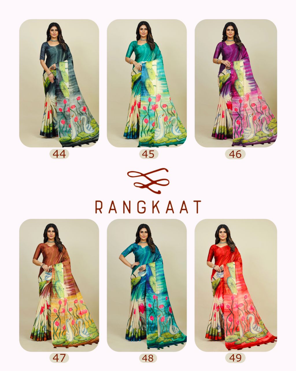 44-49 Rangkaat Tusser Silk Sarees