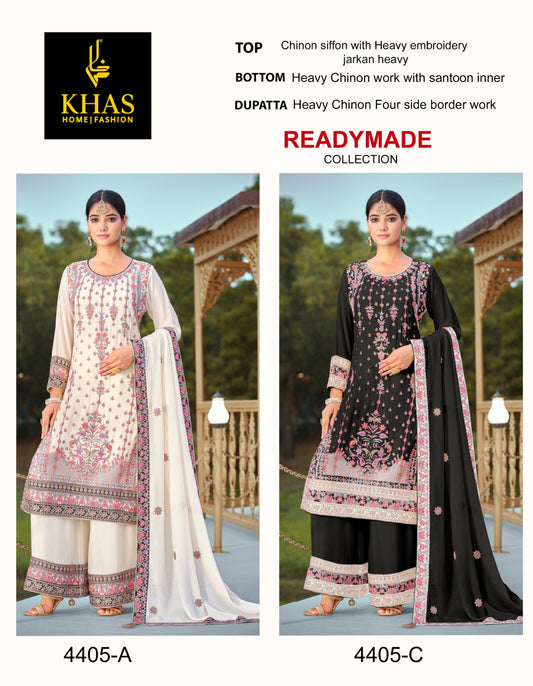 4405 Khas Chinon Chiffon Pakistani Readymade Suits Manufacturer Ahmedabad