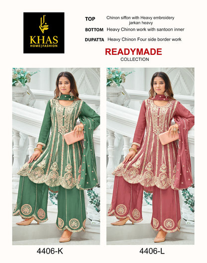 4406 Kl Khas Chinon Pakistani Readymade Suits Supplier Gujarat