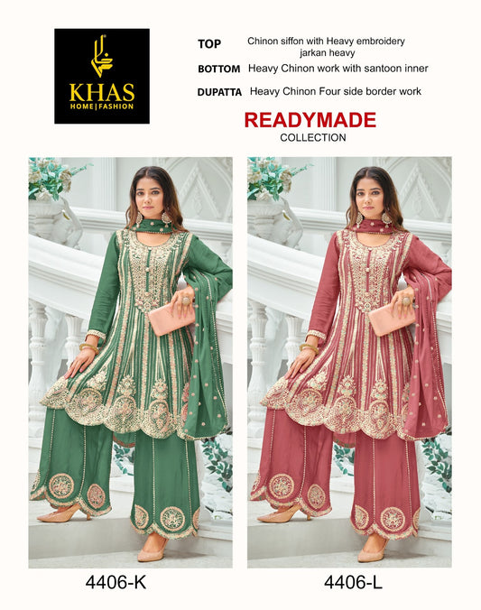 4406 Kl Khas Chinon Pakistani Readymade Suits Supplier Gujarat