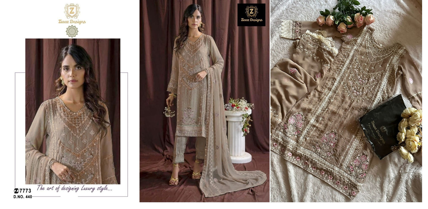 440 Ziaaz Designs Georgette Pakistani Salwar Suits