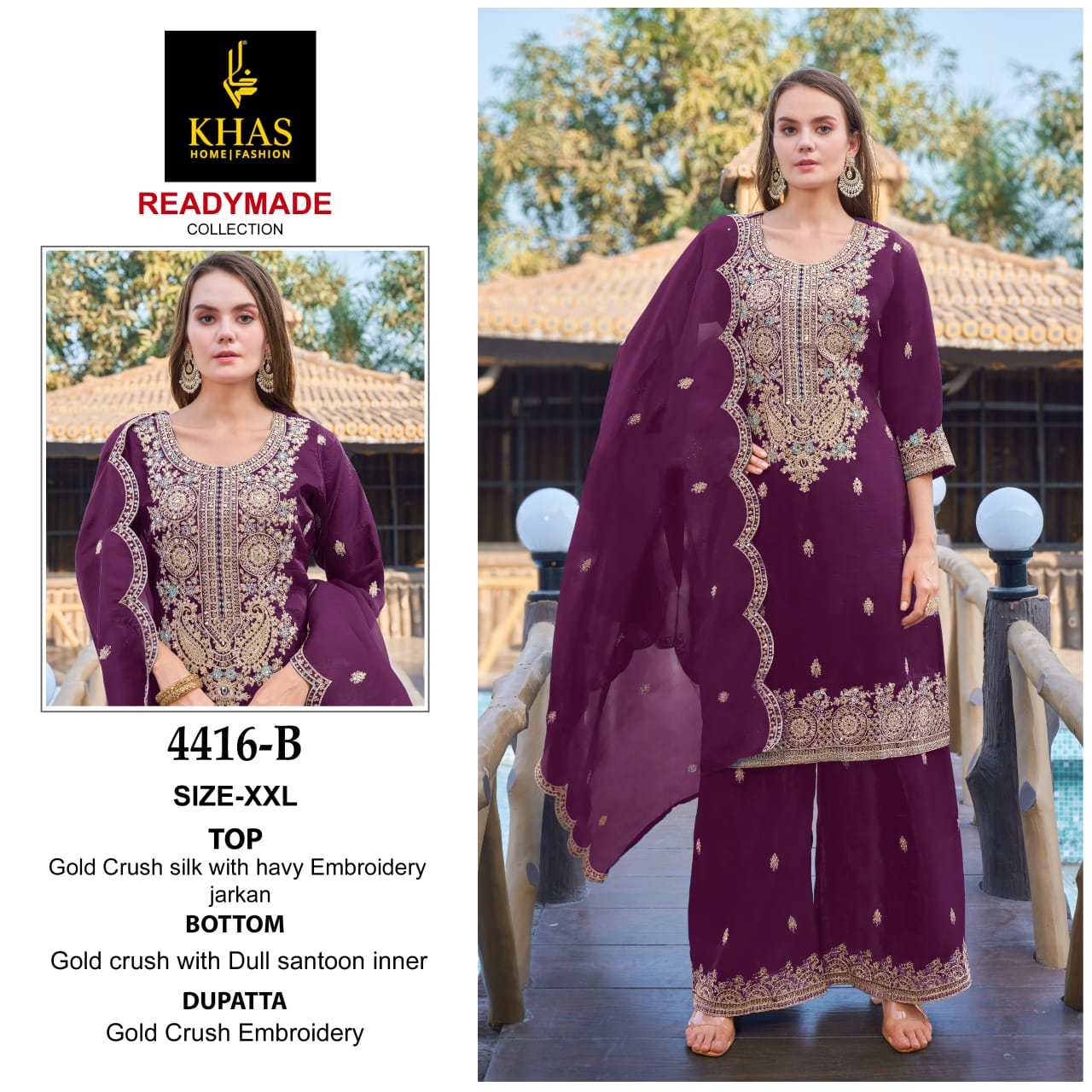 4416 Abc Khas Crush Pakistani Readymade Suits Supplier Gujarat