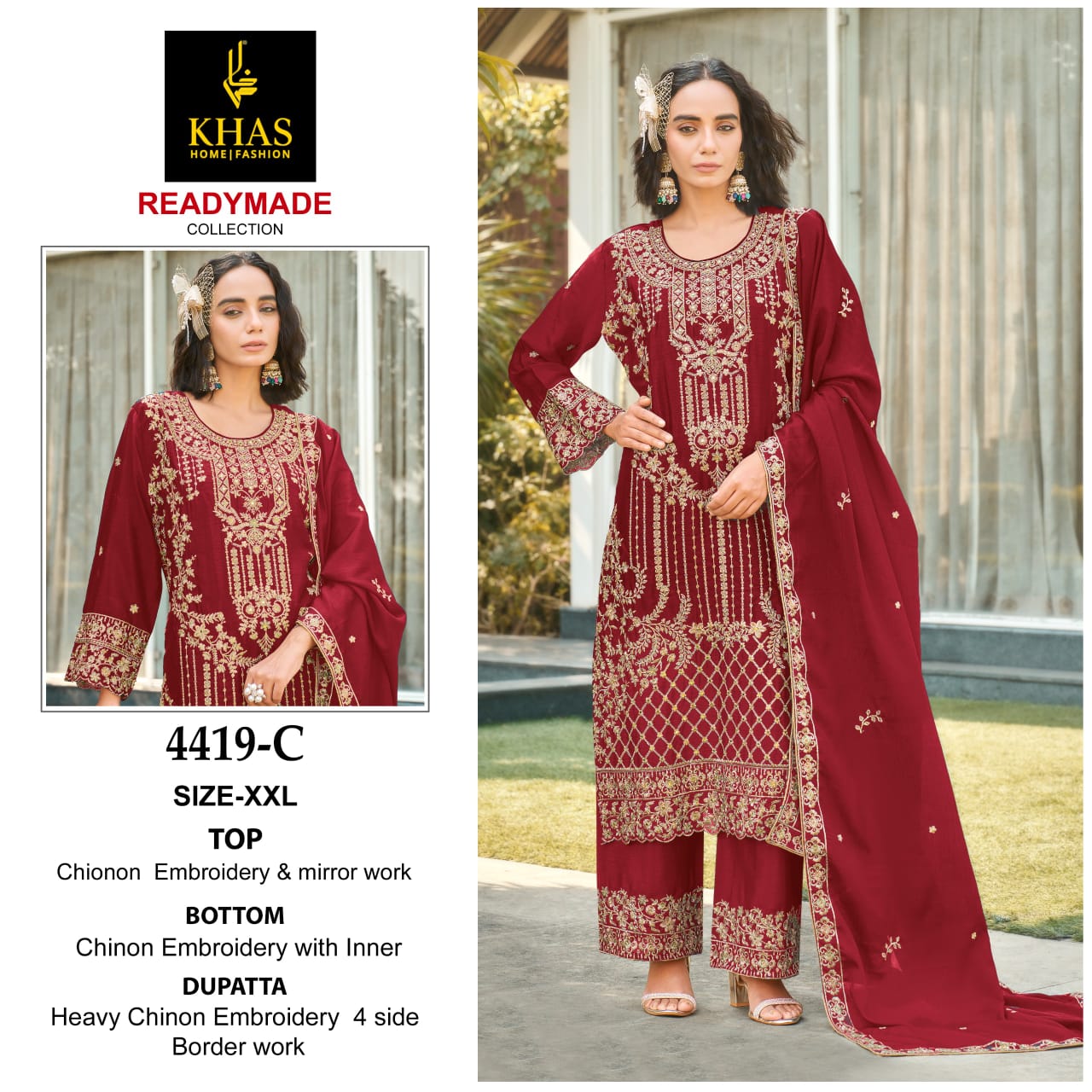 4419 Abc Khas Chinon Pakistani Readymade Suits Wholesale Price