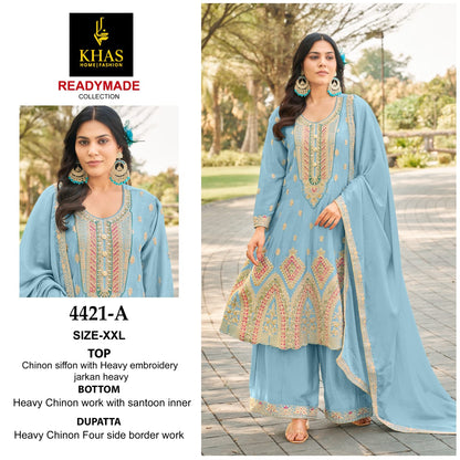 4421 Abc Khas Chinon Chiffon Pakistani Readymade Suits Wholesaler Ahmedabad