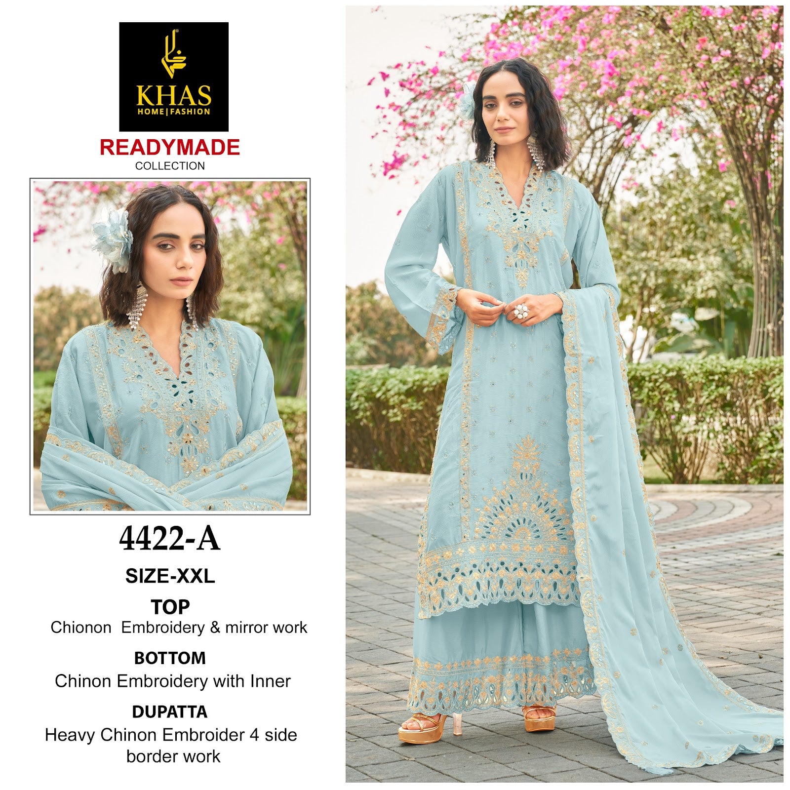 4422 Abc Khas Chinnon Pakistani Readymade Suits Wholesaler Gujarat