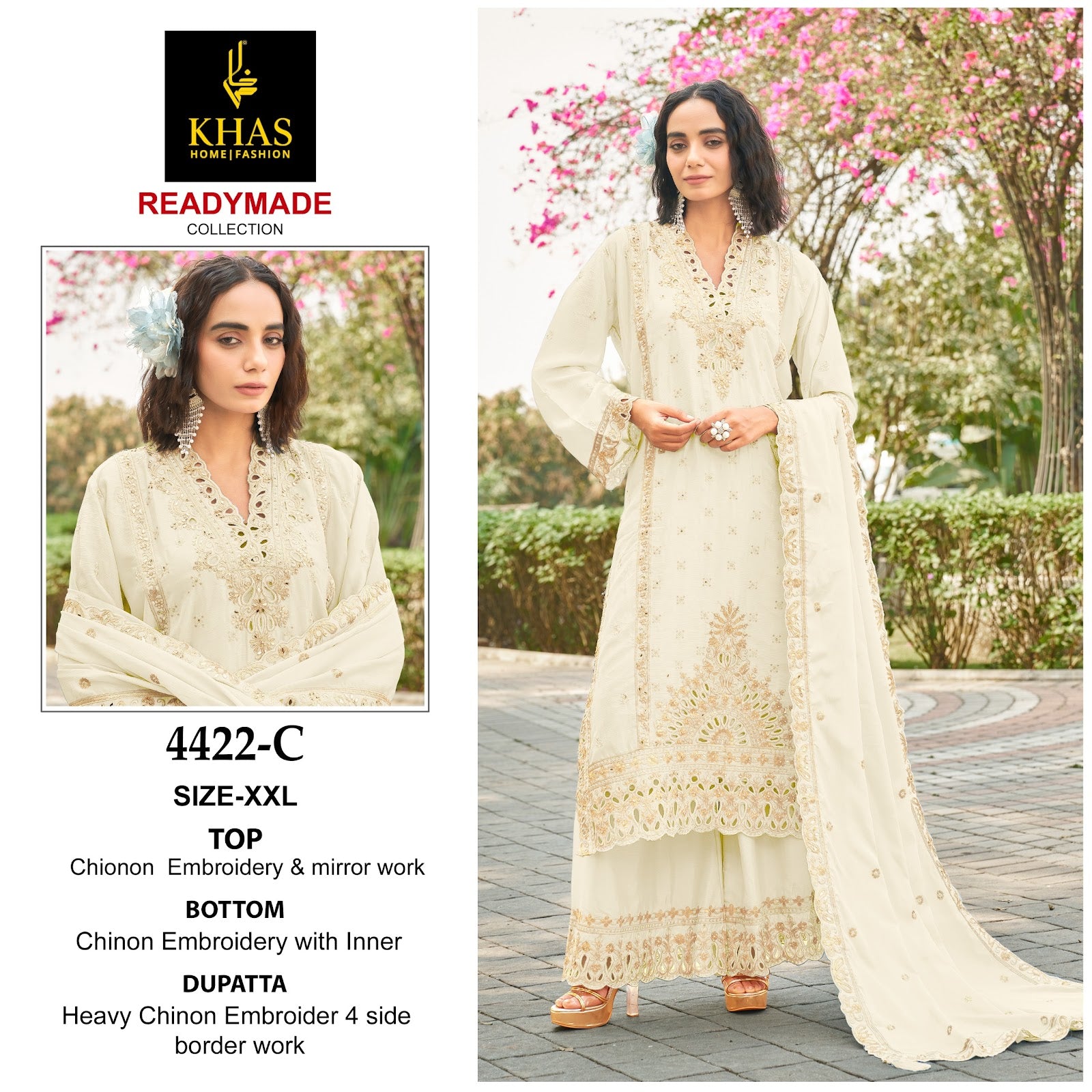4422 Abc Khas Chinnon Pakistani Readymade Suits Wholesaler Gujarat