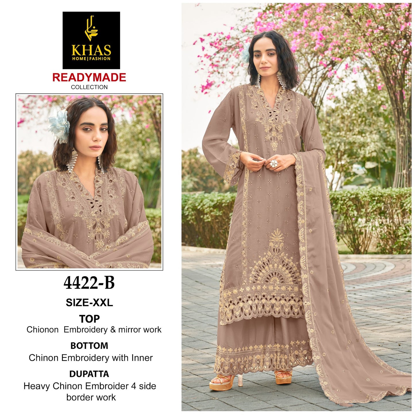 4422 Abc Khas Chinnon Pakistani Readymade Suits Wholesaler Gujarat