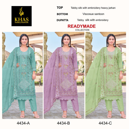 4434 Abc Khas Tabby Silk Pakistani Readymade Suits Manufacturer India