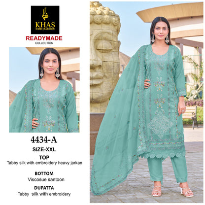 4434 Abc Khas Tabby Silk Pakistani Readymade Suits Manufacturer India