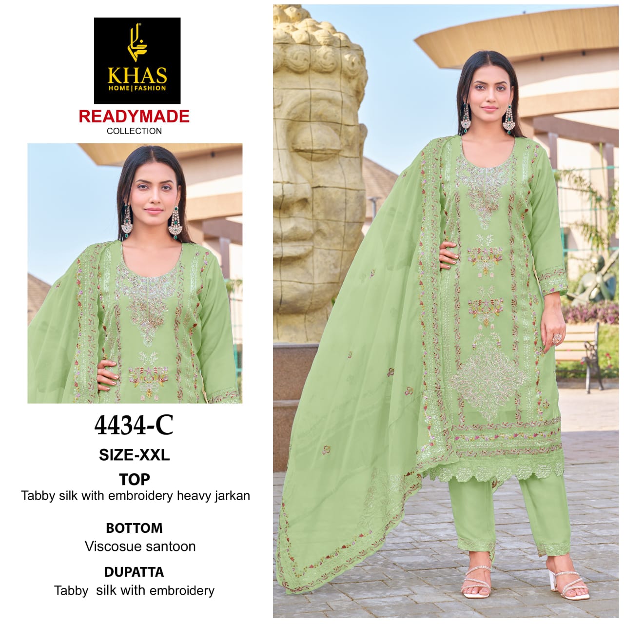 4434 Abc Khas Tabby Silk Pakistani Readymade Suits Manufacturer India