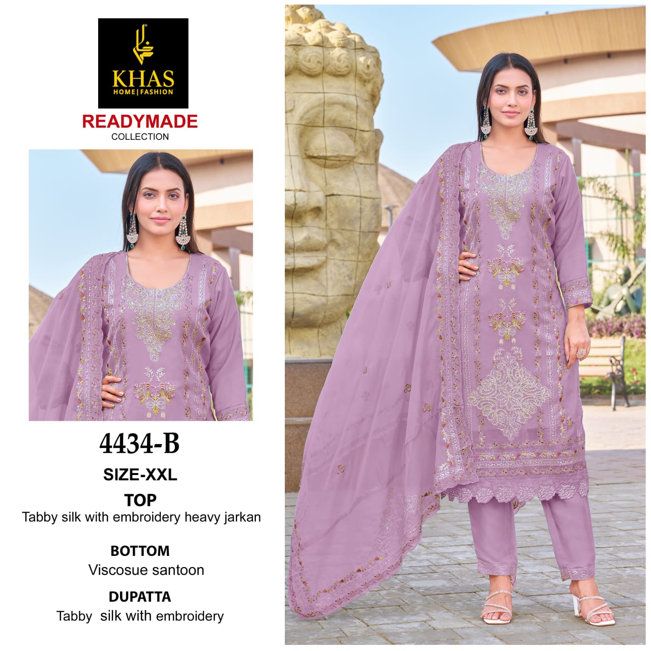 4434 Abc Khas Tabby Silk Pakistani Readymade Suits Manufacturer India