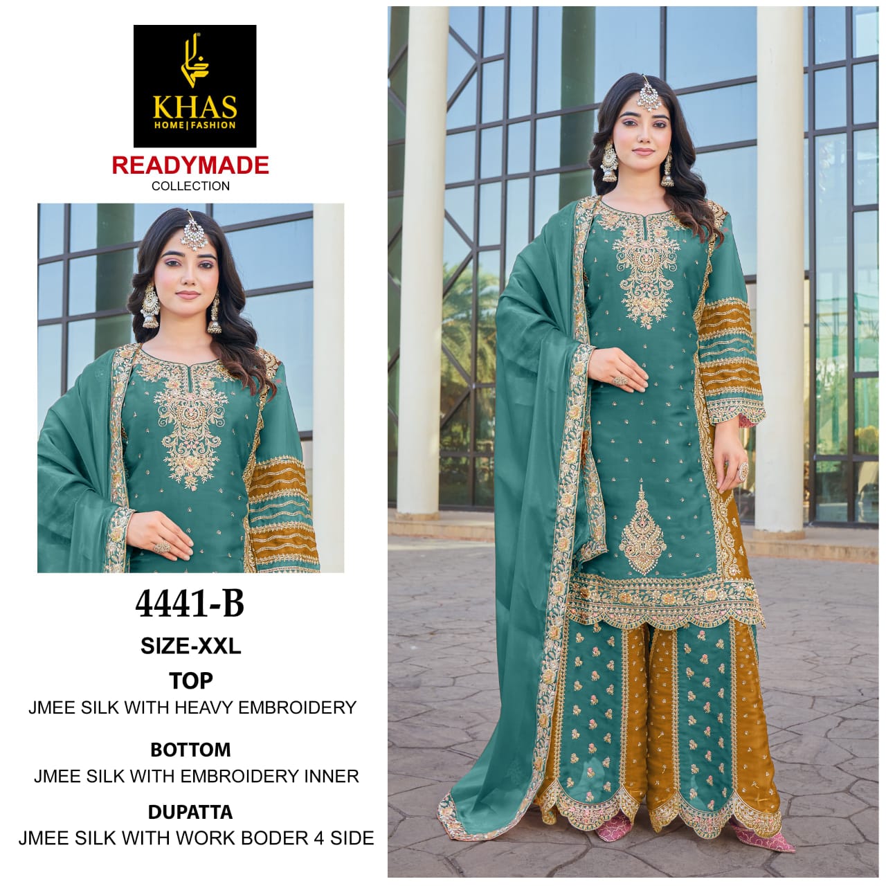 4441 Abcd Khas Jimmy Silk Pakistani Readymade Suits Manufacturer India