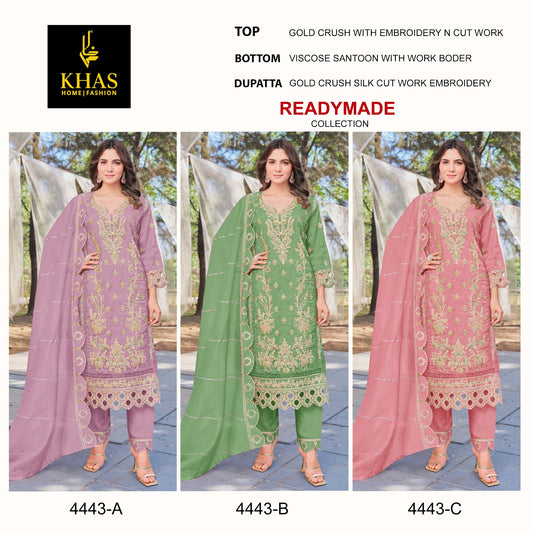 4443 Abc Khas Crush Pakistani Readymade Suits Wholesaler Ahmedabad