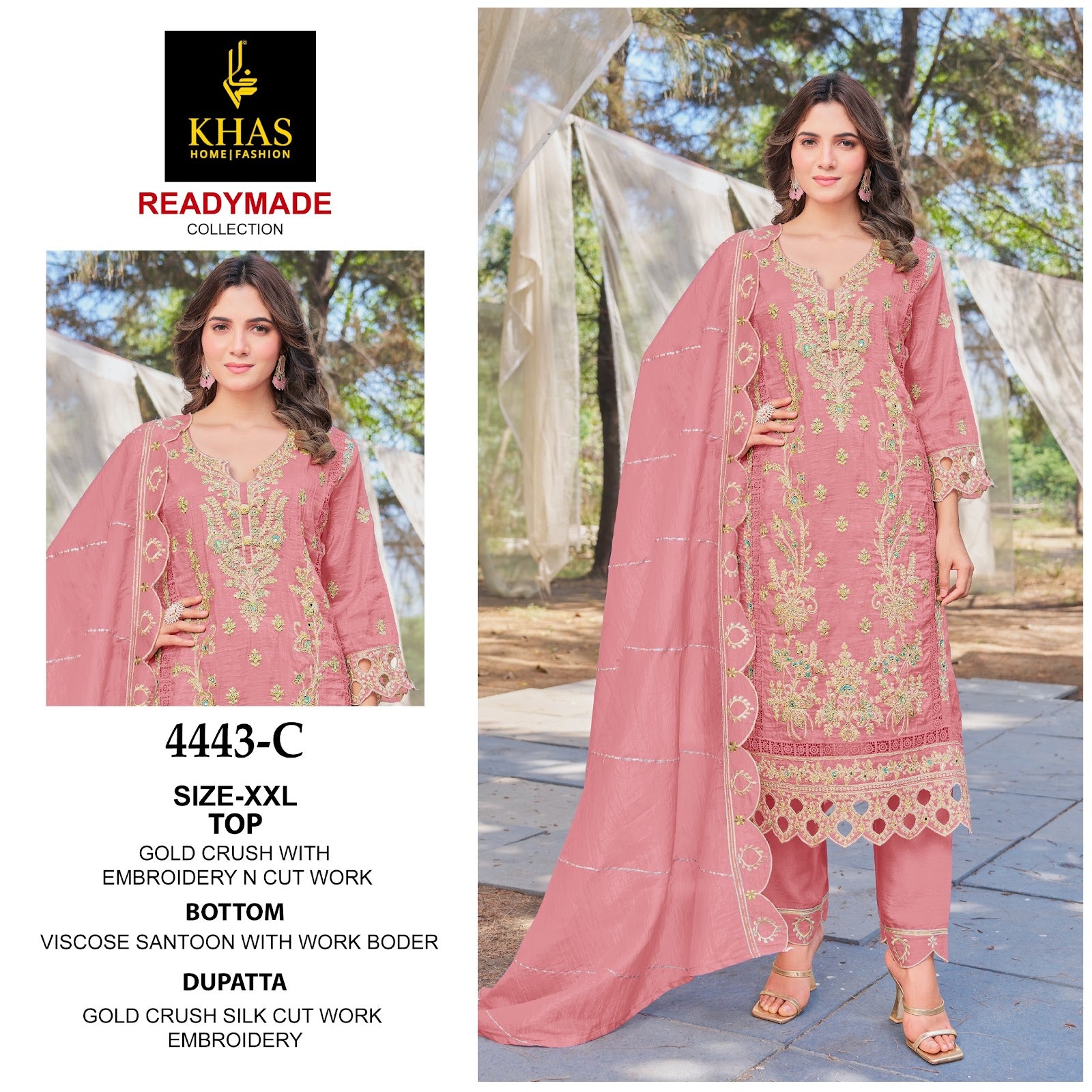 4443 Abc Khas Crush Pakistani Readymade Suits Wholesaler Ahmedabad