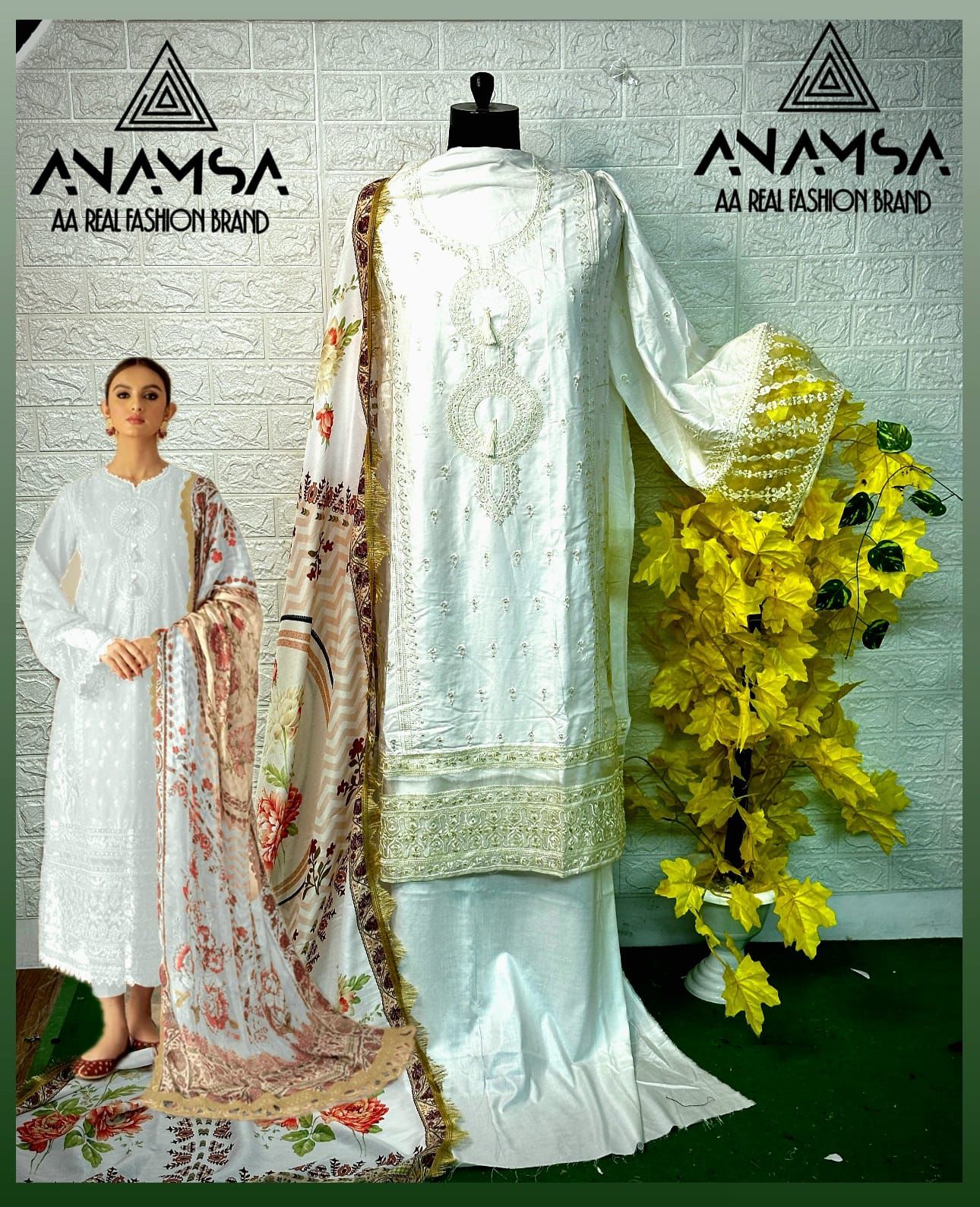 445 Anamsa Rayon Cotton Pakistani Salwar Suits Supplier Gujarat