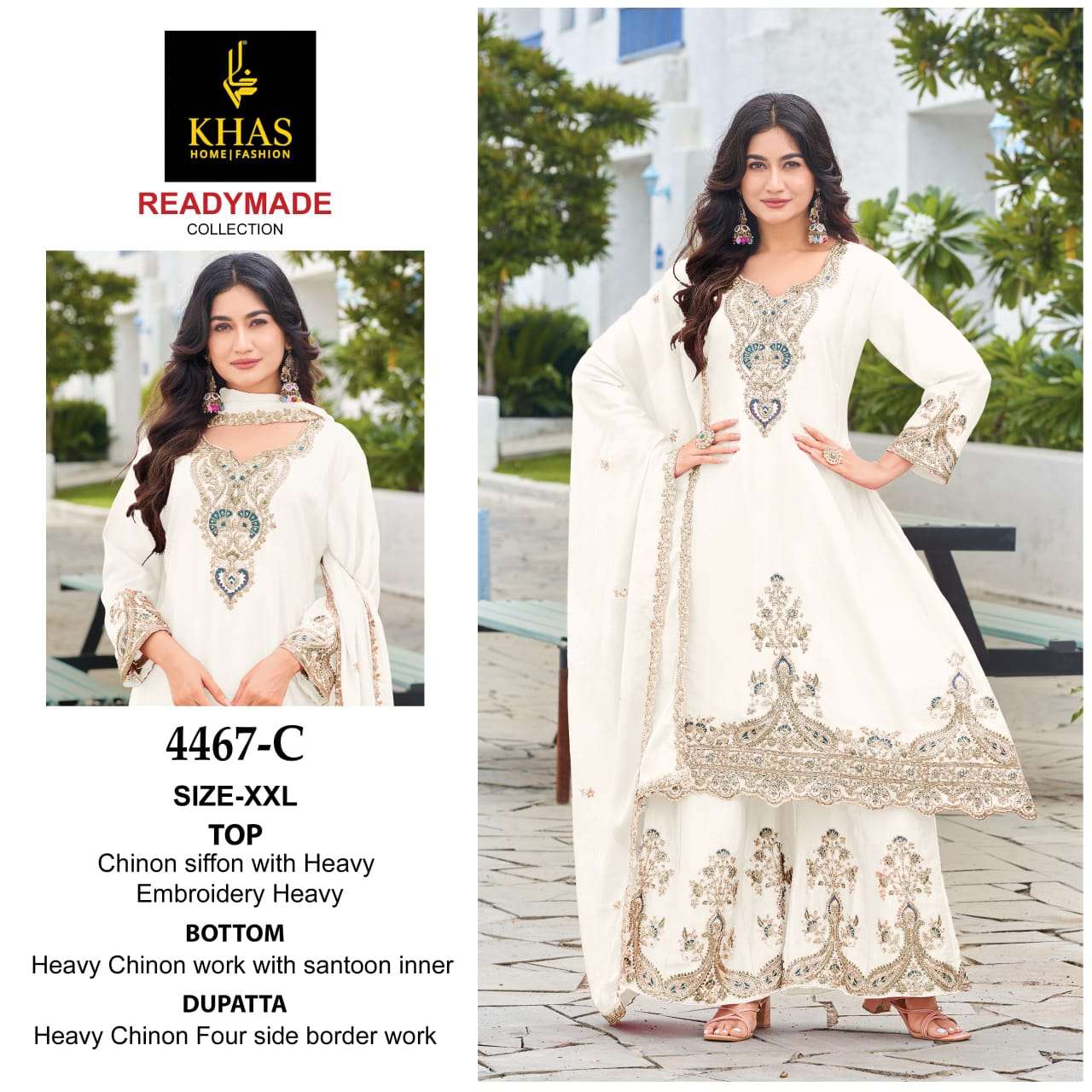 4467 Abcd Khas Chiffon Pakistani Readymade Suits Exporter Ahmedabad