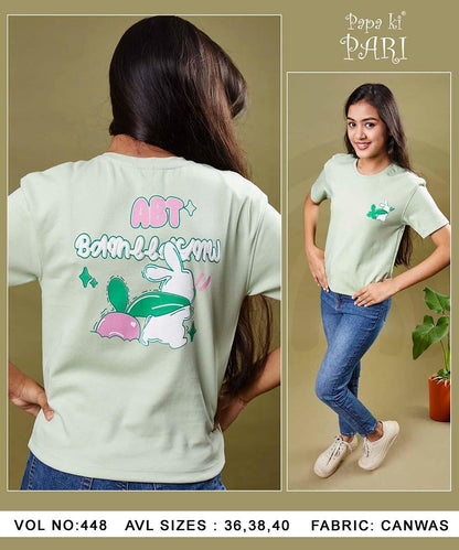 448 Papa Ki Pari Canvas Girls Top Exporter