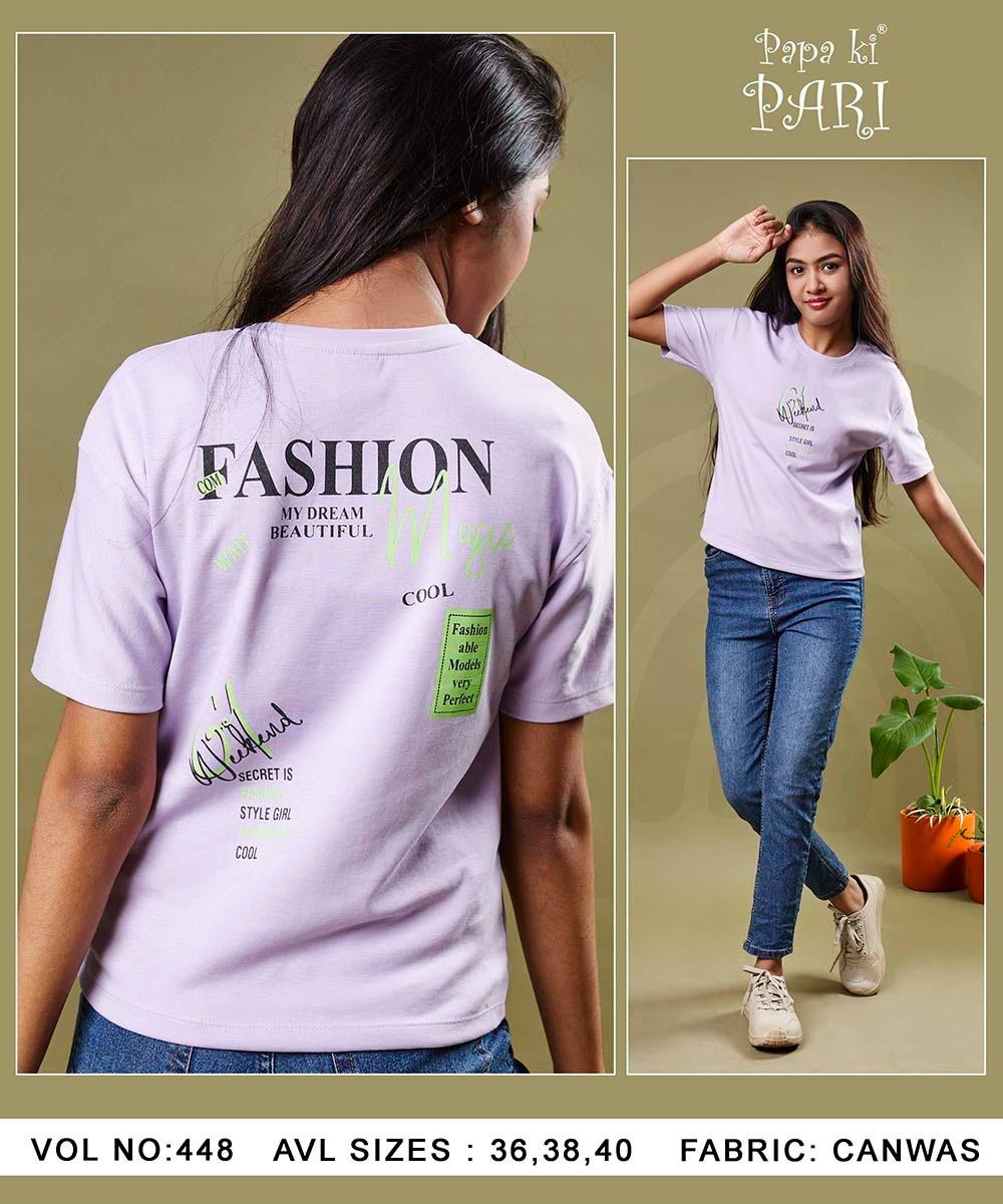 448 Papa Ki Pari Canvas Girls Top Exporter