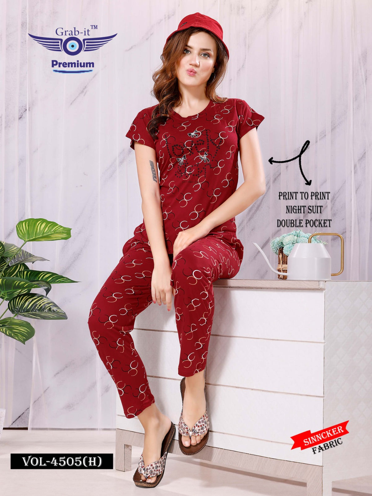 4505 H Grab It Sincker Pyjama Night Suits Manufacturer Gujarat