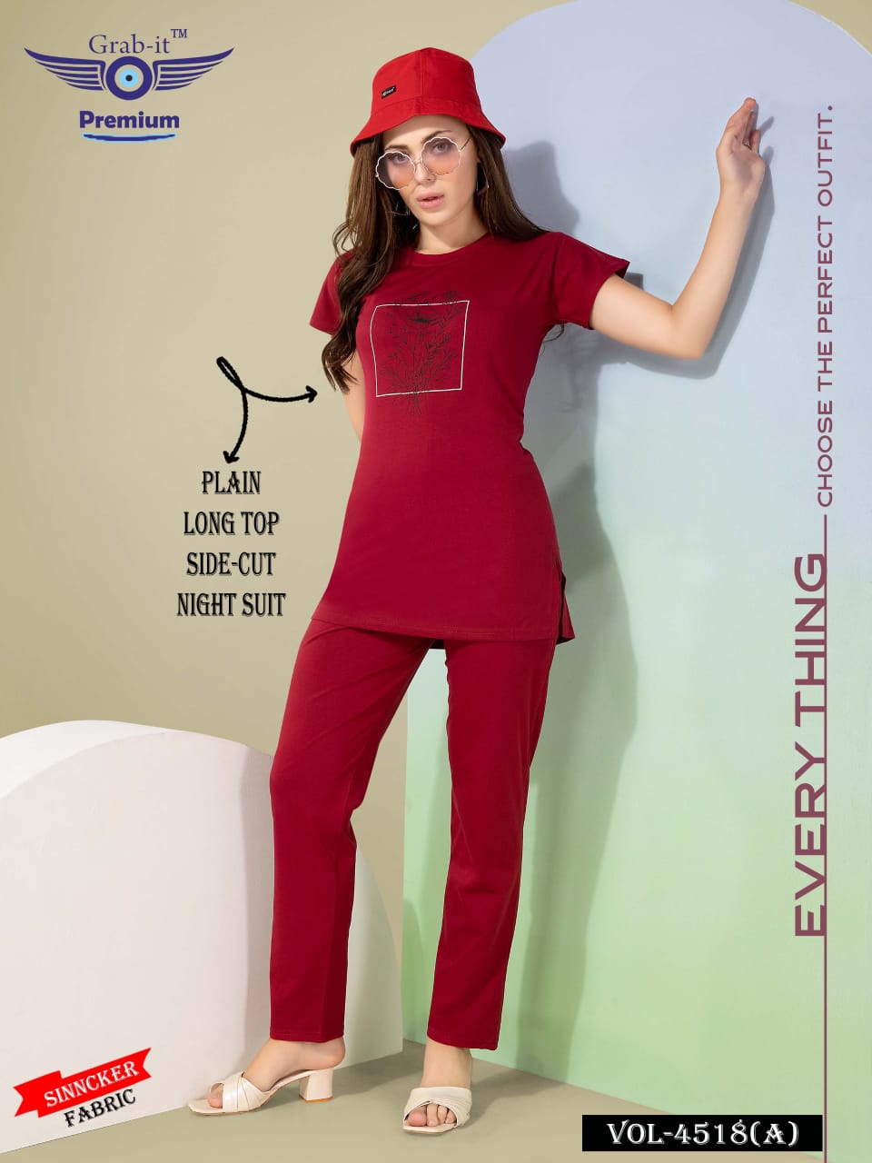 4518 A Grab It Sinker Kurta Night Suits Supplier Gujarat