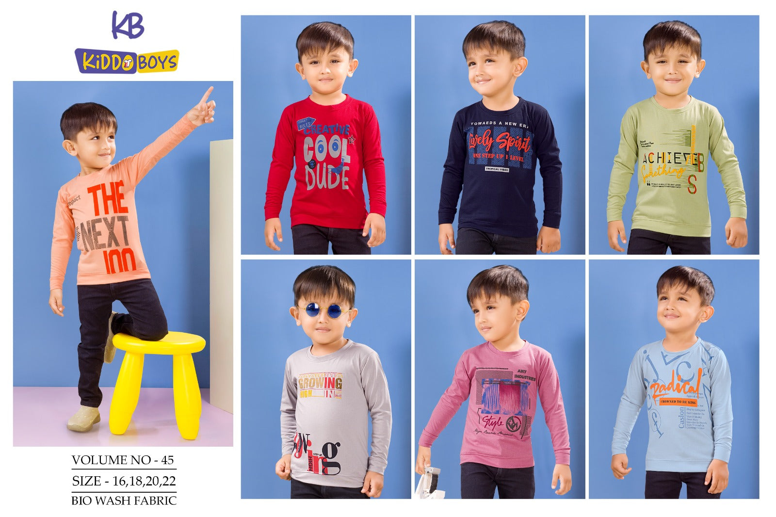 45 Kiddo Biowash Boys Tshirt Manufacturer Gujarat