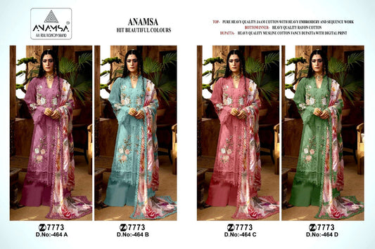 464Abcd Anamsa Jaam Cotton Pakistani Salwar Suits Exporter Gujarat