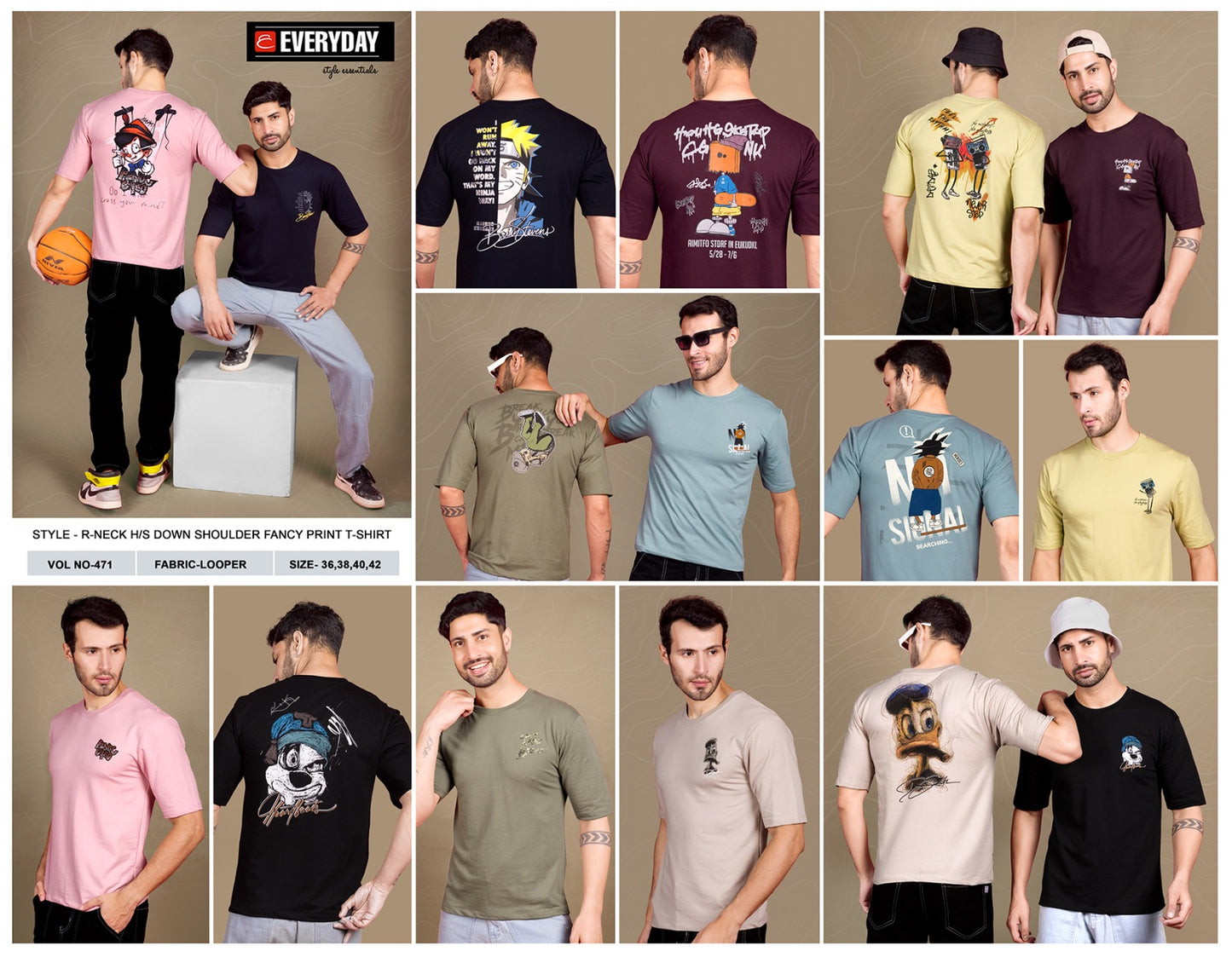 471 Everyday Cotton Looper Mens Tshirts Supplier